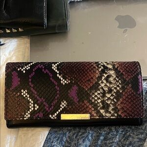 Ted Baker Snakeskin Wallet - Black and Purple